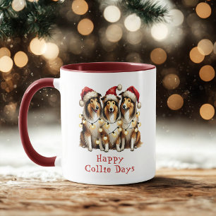 Happy Collie Days Weihnachtskaffee Tasse
