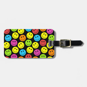 Happy Colorful Faces Pattern Gepäckanhänger