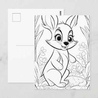 Happy Coloring Page Postkarte