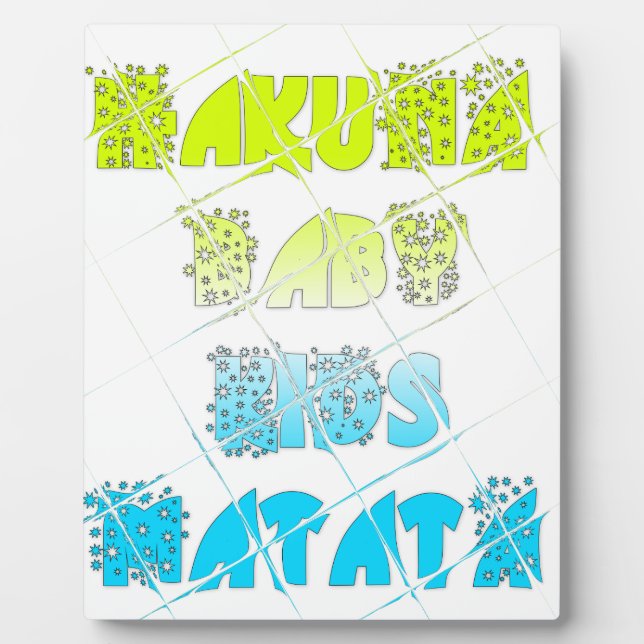 Happy Colors Hakuna Matata Hakunamatata Geschenk S Fotoplatte (Vorderseite)