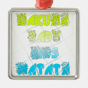 Happy Colors Hakuna Matata Hakunamatata Geschenk S Ornament Aus Metall