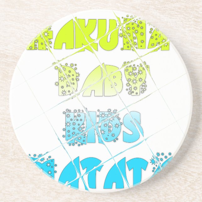 Happy Colors Hakuna Matata Hakunamatata Geschenk S Untersetzer (Vorne)