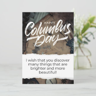 Happy Columbus Day Card Einladung