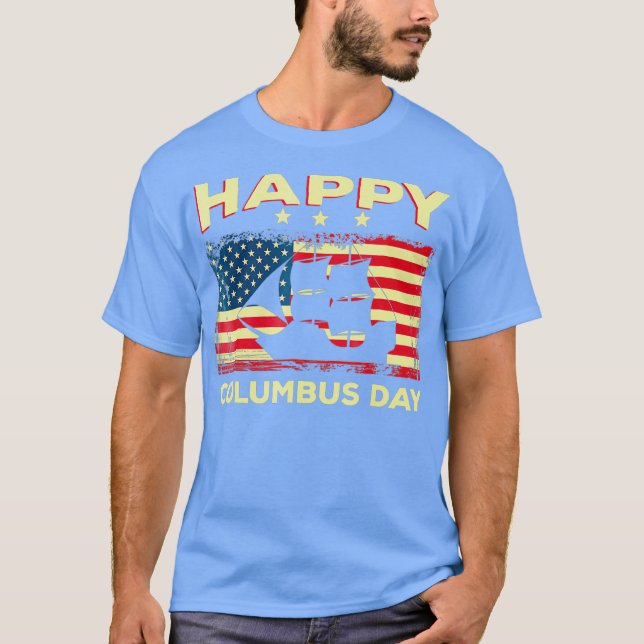 Happy Columbus Day Discovery Italian Eplorer T-Shirt (Vorderseite)