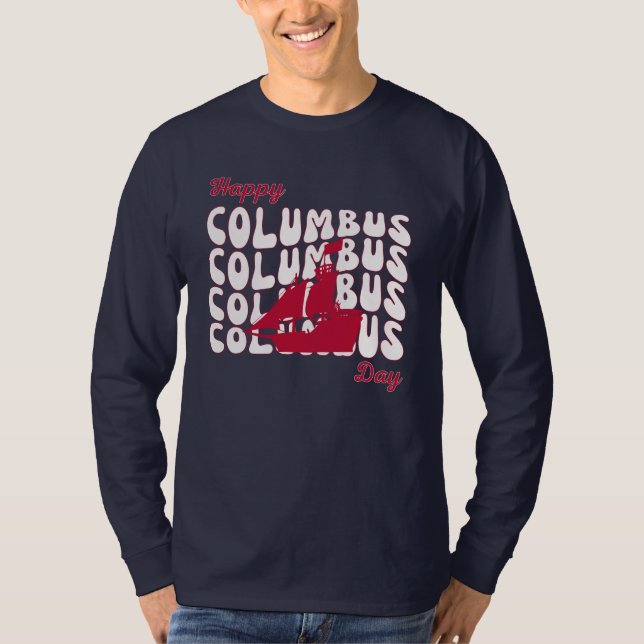 Happy Columbus Day Men's T-Shirt (Vorderseite)