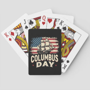 Happy Columbus Day of Exploration and Reflection Spielkarten