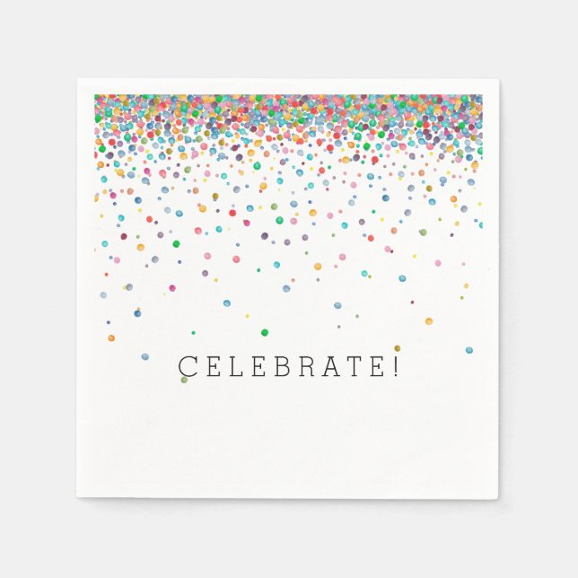 Happy Confetti Dots Serviette (Vorderseite)