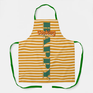 Happy Cooking Orange Stripes Schürze