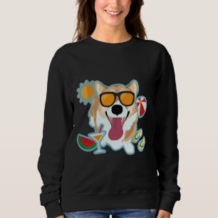 Happy Corgi Summer Sweatshirt