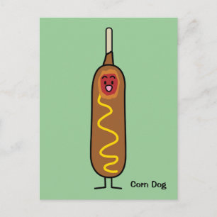 Happy Corn Dog Postkarte