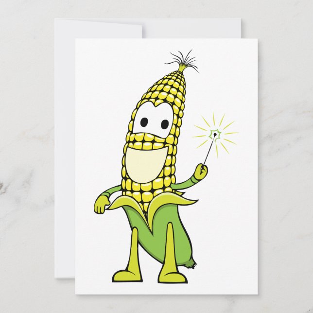 Happy Corn Einladung (Vorderseite)