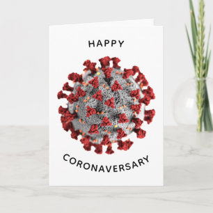 Happy Coronaversary covid Virus Card Foto  Karte