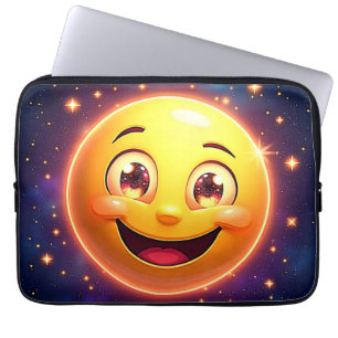 Happy Cosmic Eyes Emoji Laptopschutzhülle