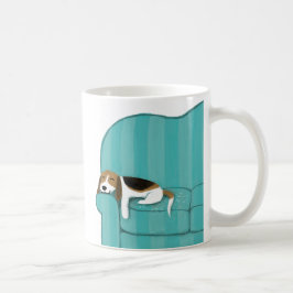 Happy Couch Beagle | Niedlicher Schlafhund | Pet A Kaffeetasse