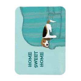 Happy Couch Dog - Zuhause Sweet Zuhause Niedlich B Magnet