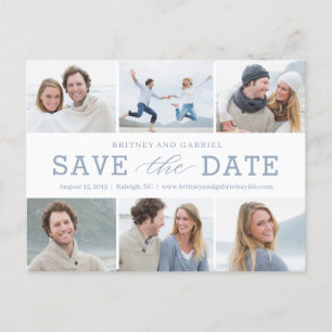 Happy Couple EDITABLE FARBE Save the Date Postcard Postkarte