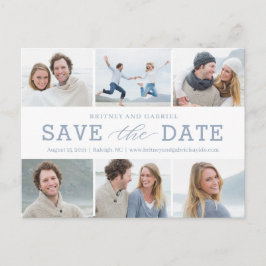 Happy Couple EDITABLE FARBE Save the Date Postcard Postkarte