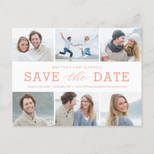 Happy Couple EDITABLE FARBE Save the Date Postcard Postkarte