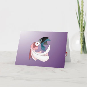 Happy Couple Fish Grußkarte Karte