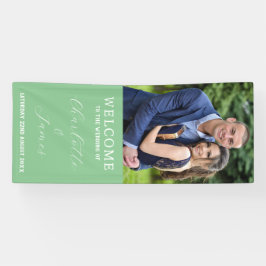 Happy Couple Foto | Grüne Hochzeit Banner