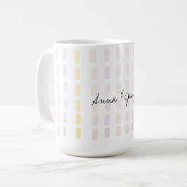 Happy Couple Geometric Watercolor Muster Kaffeetasse