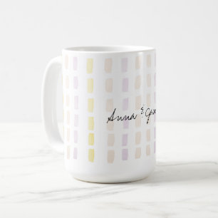 Happy Couple Geometric Watercolor Muster Kaffeetasse