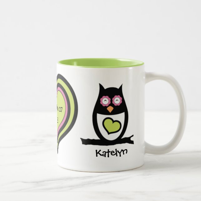 Happy Couple Owl Pair Tasse (Rechts)