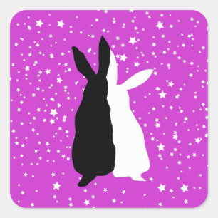 Happy Couple Quadratischer Aufkleber