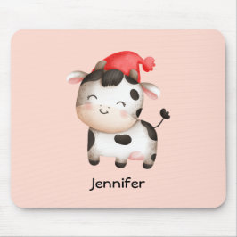 Happy Cow in einem Niedlichen Red Hat Mousepad