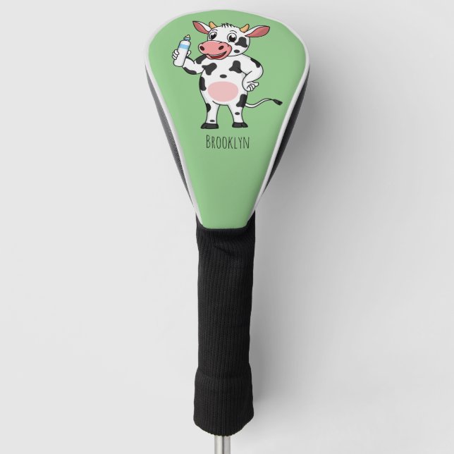 Happy Cow mit Babyflasche Cartoon Golf Headcover (Vorderseite)