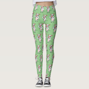 Happy Cow mit Babyflasche Cartoon Leggings