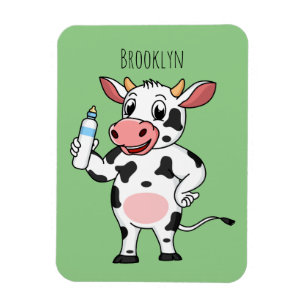 Happy Cow mit Babyflasche Cartoon Magnet