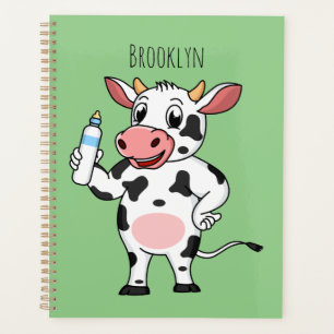 Happy Cow mit Babyflasche Cartoon Planer