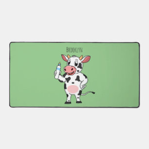 Happy Cow mit Babyflasche Cartoon Schreibtischunterlage