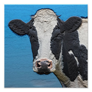 Happy Cow Portrait Fotodruck