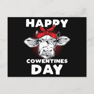 Happy Cowentines Day Geschenk Kuh Lover Valentine Postkarte