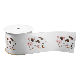 Happy Cows Satin Ribbon Cartoon Satinband