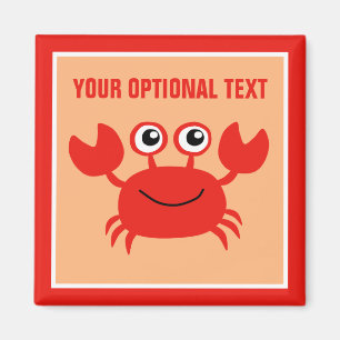 Happy Crab Custom Magnet
