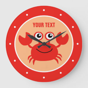 Happy Crab custom wall clocks Große Wanduhr