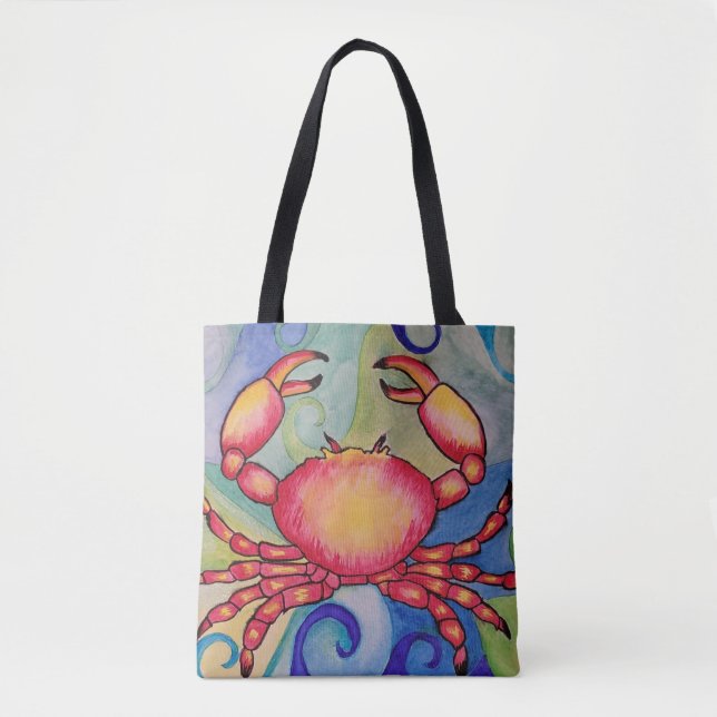 Happy Crab Tote Bag (Vorderseite)