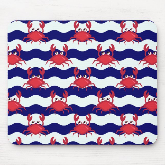 Happy Crabs Pattern Mousepad (Vorne)