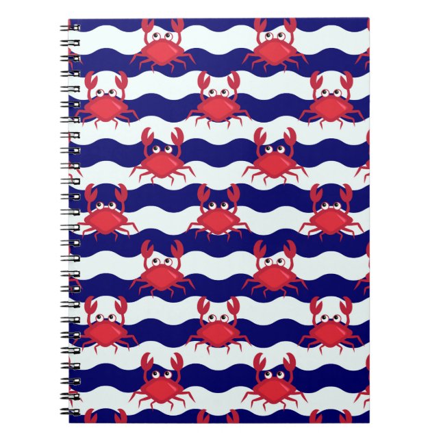 Happy Crabs Pattern Notizblock (Vorderseite)