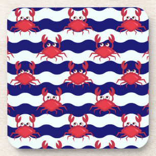 Happy Crabs Pattern Untersetzer
