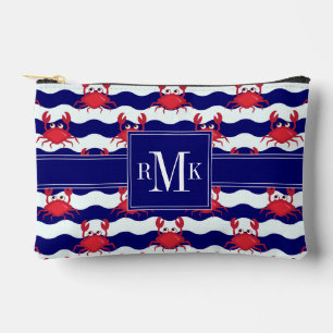 Happy Crabs Pattern Zubehörtasche