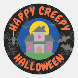 Happy creepy Halloween - Kinder Runder Aufkleber