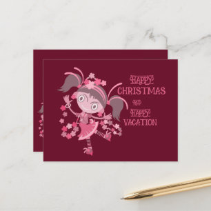 HAPPY CRISTMAS VACATION WÜNSCHEN FÜR FREUND POSTKARTE