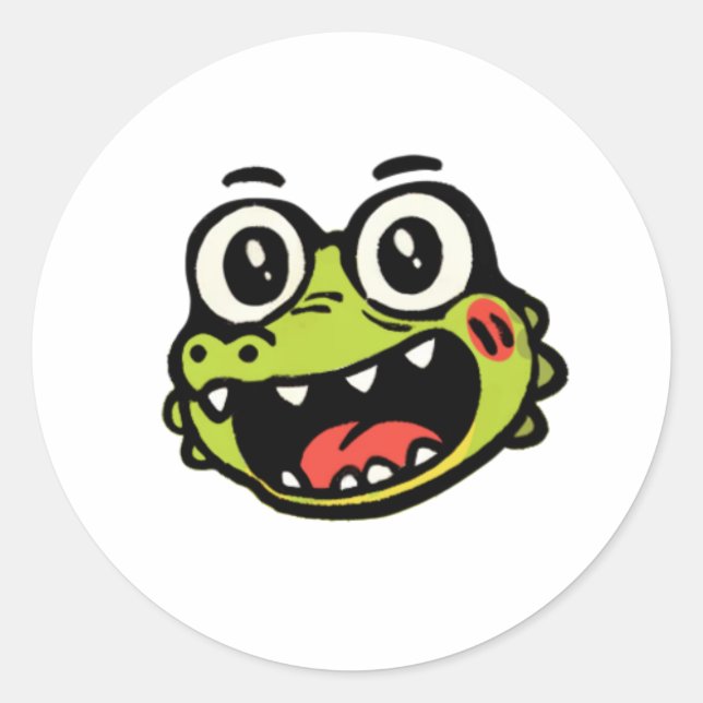 Happy Crocodile Sticker (Vorderseite)