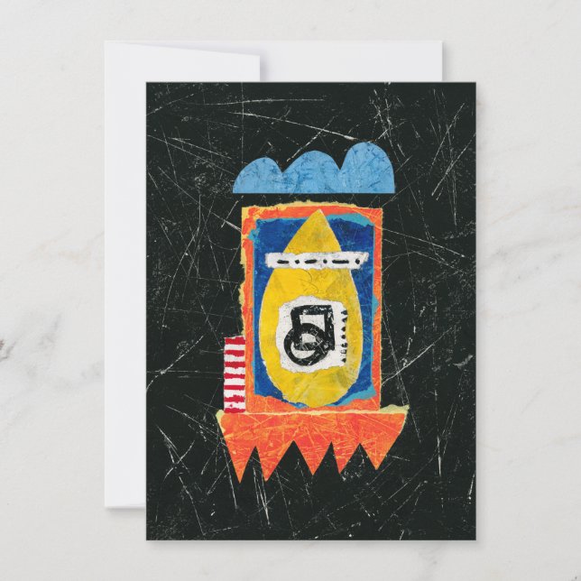 Happy Cry Grußkarte - Abstrakte Kunst Karte (Vorderseite)