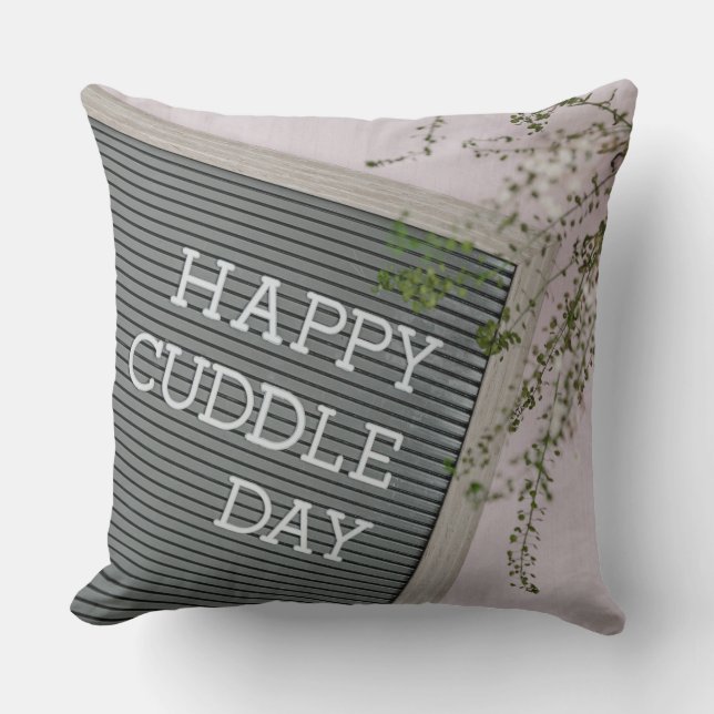 Happy Cuddle Day (Warme Schläger und liebende Schn Kissen (Vorderseite)