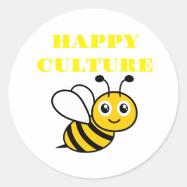 Happy Culture Runder Aufkleber